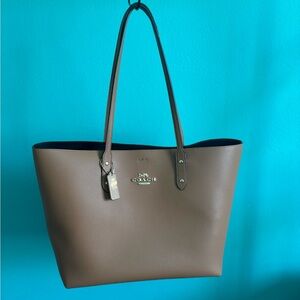Coach Brown Leather Tote Bag